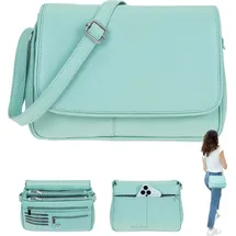 Alessandro Salvatore Florenz 12975 Schultertasche Leder Mint Green