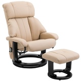 Homcom Relaxsessel mit Liegefunktion Massagesessel inkl. Hocker Fernsehsessel
