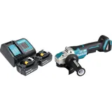 Makita DGA 520 SMX1 Akku Winkelschleifer 18 V 125 mm X-LOCK Brushless + 2x Akku 4,0 Ah + Ladegerät