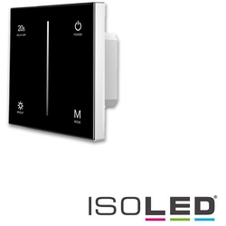 ISOLED Sys-Pro 1 Zone Touch Funk-Dimmer 230V, 360VA, Phasenan-/Abschnitt wählbar, Schwarz ISO-114429