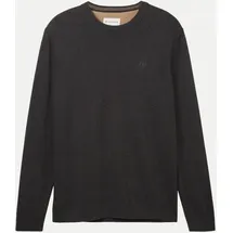 Tom Tailor Rundhals Pullover Schwarz/Grau 3XL