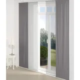 Wirth Schiebegardine WirthNatur (1 St), Paneelwagen, blickdicht, Inkl. Montagezubehör grau 60 cm x 145 cm