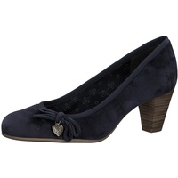 S.Oliver Damen Pumps mit Schleife mit Herzdetail, Blau (Navy), 40 EU