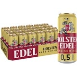 Holsten EDEL 4,8 % Vol. |24 Dosen Helles Bier 0,5 unvergleichlich mild und süffig im Geschmack | Bierdose Einweg (24 X 0.5 L)