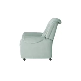 Polstermöbel Oelsa Fernsehsessel Andorra Mikrofaser 87 x 108 x 110 cm Blau mit Rollen
