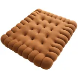 MagiDeal Keksförmiges Kissen, Bodenkissen, einfaches Keks-Meditationskissen, Sitzkissen für Spielzimmer, Sitz, Balkon, Dunkelbraun, Quadrat
