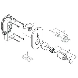 Grohe Eurosmart CE chrom, für Brausethermostat, Wandeinbau