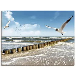 Wandbild ARTLAND "Ostsee", blau (farbe bild(er): blau), B:40cm H:30cm, Canvas, Leinwand, Bilder, als Leinwandbild, Poster, Wandaufkleber in verschied. Größen