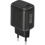 Fontastic 256974 - USB (PD)-Ladegerät, 5 - 12 V, 3 A, USB-C, 20 W, sw