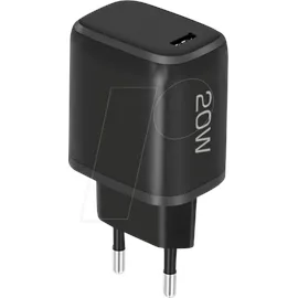 Fontastic 256974 - USB (PD)-Ladegerät, 5 - 12 V, 3 A, USB-C, 20 W, sw