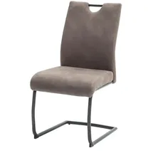 MCA Furniture MCA Freischwinger Acroma Stoff Grau Dunkelgrau