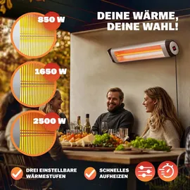 monzana MONZANA® Heizstrahler MZH2501 Silber