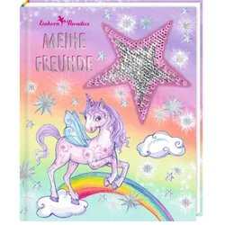 Die Spiegelburg - Freundebuch: Einhorn-Paradies Meine Freunde (m.Wendepaill.) - mit Wendepailletten-Patch