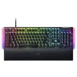 Razer Blackwidow V4 Deutsches Layout, Gaming Tastatur, Mechanisch, Razer Yellow, kabelgebunden, Schwarz