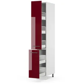 Vicco Badschrank Fame-Line 30 x 206,8 x 58 cm Bordeaux Hochglanz