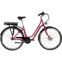 Saxonette E-Bike SAXONETTE "Fashion Plus 2.0" E-Bikes Gr. 45cm, 28 Zoll (71,12cm), rot (cranberry glänzend) Pedelec, Elektrofahrrad für Damen u. Herren