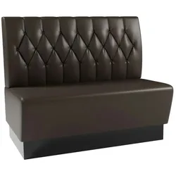 BIG Möbel GmbH Gastro Sitzbank Amsterdam | 120 cm breit | Kunstleder Braun | Diamant Knopfpolsterung | Gastro Dinerbank
