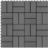 vidaXL 22 Stk. Terrassenfliesen 30 x 30 cm 2 qm WPC Grau