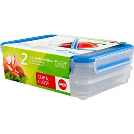 Emsa Frischhaltedose CLIP & CLOSE 6,0 cm hoch transparent 1,65 l, 1 St.