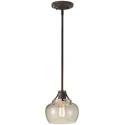 Urban Renewal 1-flammige Mini-Pendelleuchte, rustikales Eisen