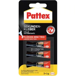 STAEDTLER 9H PSMT3 Sekundenkleb. Pattex Mini Trio 3x1g