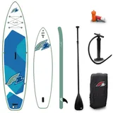 F2 SUP-Board F2 Set Stand Up Paddle Board Pure Weiss 12,2 + Basic Zubehör Paket weiß