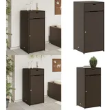 Vidaxl - Gartenschrank Braun 55x55x111 cm Poly Rattan - Outdoor-Schrank - Gartenschrank - Gartenmöbel - Rattan Gartenmöbel - Polyrattan - Home &