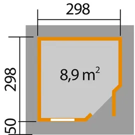 Weka Fides 1 3,00 x 3,00 m anthrazit