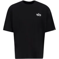 Alpha Industries T-Shirt mit Label-Print, black, M,