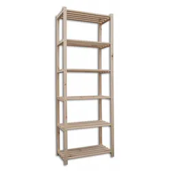 Holzregale Holzlatten 50 x 75 x 210 cm, 6 Fachböden - Mahagoni - Fachbodenmaterial: Holzböden