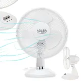 Adler AD 7302 23 cm Tischventilator Weiß