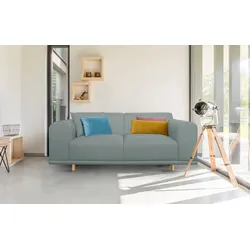 2-Sitzer ANDAS "Maroon", blau (petrol), B:200cm H:82cm T:96cm, Struktur grob ( 100% POLYPROPYLEN, Struktur fein ( 100% Polyester), Struktur (100% Polyester), Sofas, 2-Sitzer-Sofa Polstermöbel, in skandinavischem Design, mit losen Kissen