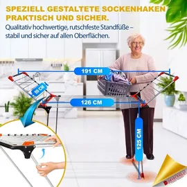 Harbinger Flügelwäschetrockner 22 m silber
