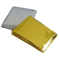 FSSTUD Aluminiumbedampfte Rettungsdecke Notfall Decke Erste-Hilfe-Folie Notfall Zelt Silber+ Golden 10 Stück
