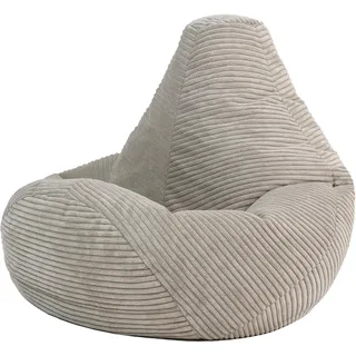 I.C.O.N. icon Dalton Sitzsack Kinder, Beige, Flauschiger Cord Stoff, Sitzsack Cord mit Füllung, Bequemer Kinder Gaming Sessel, Kuschelsessel, Lese Sessel, Schlafzimmer, Kinderzimmer, Spielzimmer