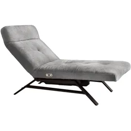 KAWOLA Relaxliege AMERIVA Polyester 80 x 110 x 158 cm Grau mit Kissen und Kopfteil