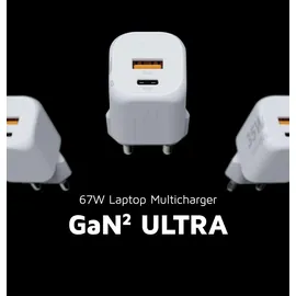 Xtorm GaN2 Ultra Wand-Ladegerät 67W / PD / 1x USB-C / 1x USB-A weiß