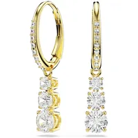 Swarovski Stilla Attract Kreolen, Rundschliff, Weiß, Goldlegierungsschicht | OS