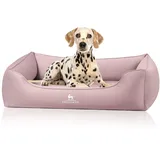 Knuffelwuff orthopädisches Hundebett Oliver, XXXL - Rosa | Easy Clean Wildlederoptik | Memory Foam | wasserabweisend waschbar | gelenkschonend robust für kleine bis große Hunde