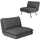 Homcom Bodensofa 4-in-1 Klappbar Schlafsofa mit Leinenoptik, 6-Fach Verstellbarer Rückenlehne Gepolstert Sofabett bis 150 kg belastbar Bodensessel Bodenstuhl für Schlafzimmer, Wohnzimmer, Dunkelgrau