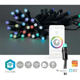 Nedis LED-RGB-Outdoor Weihnachtskette 13,8 m Schwarz