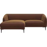 flexlux Eckcouch Polyester 2-Sitzer Braun
