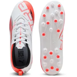 Puma Ultra 5 Play MG Fußballschuhe Kinder 01 white/black/glowing red 37.5