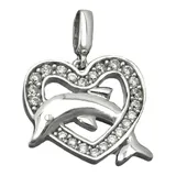 GALLAY Herz mit Delfin Silber 925