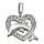 GALLAY Herz mit Delfin Silber 925