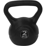 Tunturi Kettlebell PVC mit Sand gefüllt 2 kg schwarz
