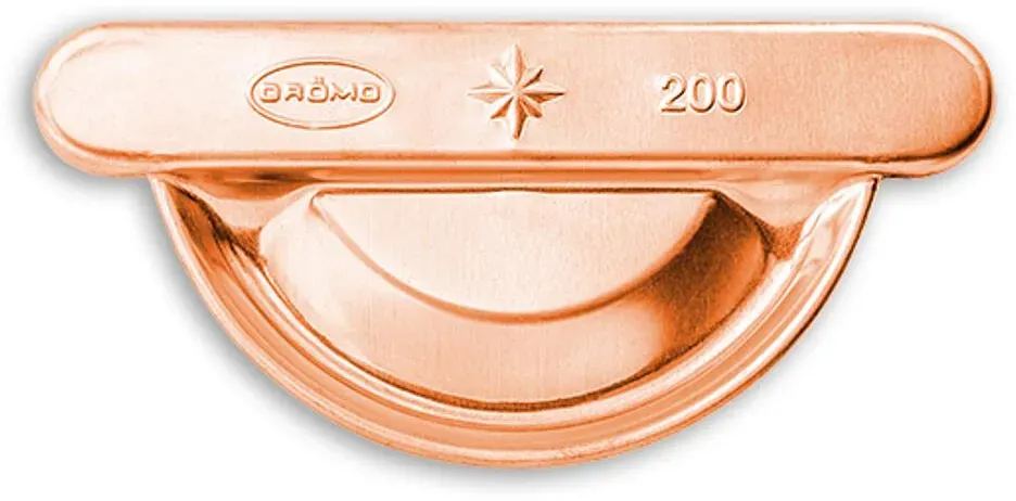 Dachrinnenboden Grömo zum Bördeln, halbrund, universal, Kupfer, verschiedene Größen (Ausführung: Nenngröße 333. Ø 153mm)