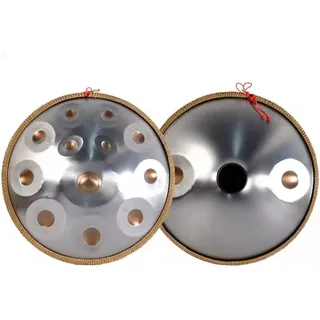 WJYCGFKJ Harmonische Handpan-Trommel in d-Moll, 12 Noten, 22-Zoll-Stahlzungentrommel mit weicher Handpan-Tasche, harmonische Percussion für Klangheilung, persönliche Meditation, Yoga