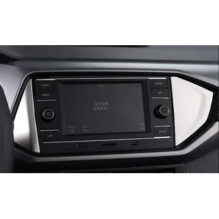 FFZ Parts Edelstahl Navi Radio Blende Abdeckung Rahmen Chrome Silber Matt Passend Für T-Cross