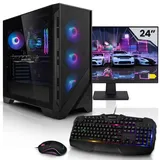 Megaport Gaming PC Komplett Set - RTX4060Ti 8GB - 24" Monitor - Intel Core i7-12700F - 32GB RAM - 1TB SSD - Windows 11 - 74-DE